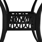 NNEVL Garden Table Black 90x90x74 cm Cast Aluminium