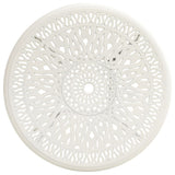 NNEVL Garden Table White 90x90x74 cm Cast Aluminium