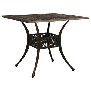 NNEVL Garden Table Bronze 90x90x73 cm Cast Aluminium