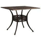NNEVL Garden Table Bronze 90x90x73 cm Cast Aluminium