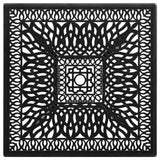 NNEVL Garden Table Black 90x90x73 cm Cast Aluminium