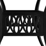 NNEVL Garden Table Black 90x90x73 cm Cast Aluminium