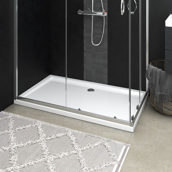 NNEVL Rectangular ABS Shower Base Tray White 70x120 cm