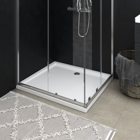 NNEVL Rectangular ABS Shower Base Tray White 80x90 cm