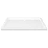 NNEVL Rectangular ABS Shower Base Tray White 80x110 cm