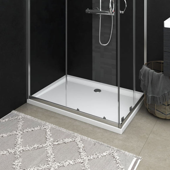 NNEVL Rectangular ABS Shower Base Tray White 80x110 cm