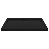 NNEVL Rectangular ABS Shower Base Tray Black 70x100 cm