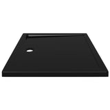 NNEVL Rectangular ABS Shower Base Tray Black 80x90 cm