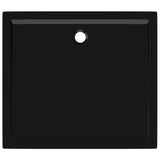 NNEVL Rectangular ABS Shower Base Tray Black 80x90 cm