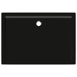 NNEVL Rectangular ABS Shower Base Tray Black 80x110 cm