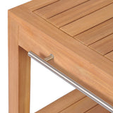 NNEVL Bathroom Vanity Cabinet Solid Teak with Sink Marble Black