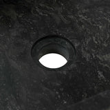 NNEVL Bathroom Vanity Cabinet Solid Teak with Sink Marble Black
