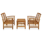 NNEVL 3 Piece Garden Lounge Set Solid Acacia Wood