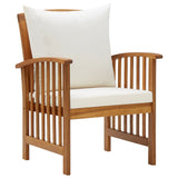 NNEVL 4 Piece Garden Lounge Set with Cushions Solid Acacia Wood