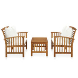 NNEVL 3 Piece Garden Lounge Set with Cushions Solid Acacia Wood