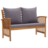 NNEVL 4 Piece Garden Lounge Set with Cushions Solid Acacia Wood (310258+310264)