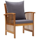 NNEVL 4 Piece Garden Lounge Set with Cushions Solid Acacia Wood (310258+310264)