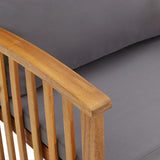 NNEVL 4 Piece Garden Lounge Set with Cushions Solid Acacia Wood (310258+310264)