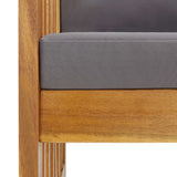 NNEVL 4 Piece Garden Lounge Set with Cushions Solid Acacia Wood (310258+310264)