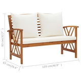 NNEVL 4 Piece Garden Lounge Set with Cushions Solid Acacia Wood