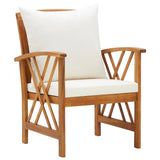 NNEVL 4 Piece Garden Lounge Set with Cushions Solid Acacia Wood