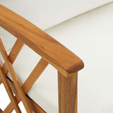 NNEVL 4 Piece Garden Lounge Set with Cushions Solid Acacia Wood