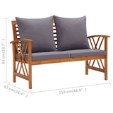 NNEVL 4 Piece Garden Lounge Set with Cushions Solid Acacia Wood