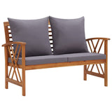 NNEVL 4 Piece Garden Lounge Set with Cushions Solid Acacia Wood