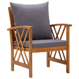 NNEVL 5 Piece Garden Lounge Set with Cushions Solid Acacia Wood