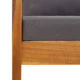 NNEVL 5 Piece Garden Lounge Set with Cushions Solid Acacia Wood