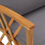 NNEVL 5 Piece Garden Lounge Set with Cushions Solid Acacia Wood