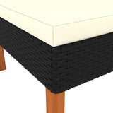 NNEVL Corner Sofas 2 pcs Poly Rattan and Solid Eucalyptus Wood