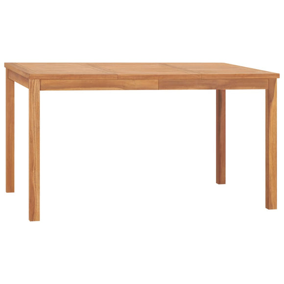 NNEVL Garden Dining Table 140x80x77 cm Solid Teak Wood