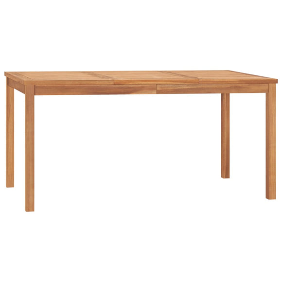 NNEVL Garden Dining Table 160x80x77 cm Solid Teak Wood