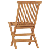 NNEVL Folding Garden Chairs 2 pcs Solid Wood Teak