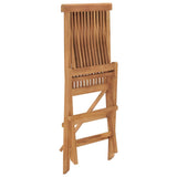 NNEVL Folding Garden Chairs 2 pcs Solid Wood Teak