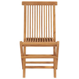 NNEVL Folding Garden Chairs 4 pcs Solid Wood Teak