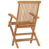 NNEVL Folding Garden Chairs 3 pcs Solid Wood Teak