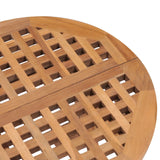 NNEVL 3 Piece Folding Outdoor Dining Set Solid Wood Teak