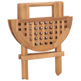 NNEVL 3 Piece Folding Outdoor Dining Set Solid Wood Teak