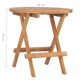 NNEVL 3 Piece Folding Outdoor Dining Set Solid Wood Teak