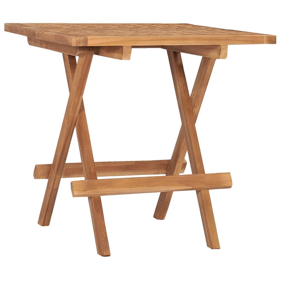 NNEVL Folding Garden Table 50x50x50 cm Solid Wood Teak