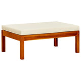 NNEVL Garden Bench with Canopy and Footrests Solid Acacia Wood