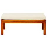 NNEVL Garden Bench with Canopy and Footrests Solid Acacia Wood