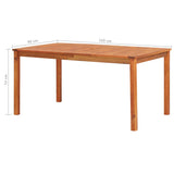 NNEVL 5 Piece Garden Dining Set with Cushions Solid Acacia Wood