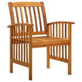 NNEVL 9 Piece Garden Dining Set with Cushions Solid Acacia Wood