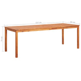 NNEVL 9 Piece Garden Dining Set with Cushions Solid Acacia Wood