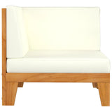 NNEVL 10 Piece Garden Lounge Set with Cushions Solid Acacia Wood