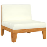 NNEVL 10 Piece Garden Lounge Set with Cushions Solid Acacia Wood