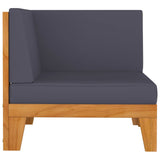 NNEVL 12 Piece Garden Lounge Set with Cushions Solid Acacia Wood